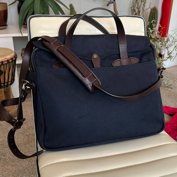 Filson Bags Filson Rugged Twill Original Briefcase Navy Poshmark